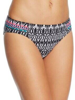 Ella Moss Tribal Dream Printed Bikini Bottom Black Multi Swimsuit Size XS NWT